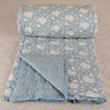 Cotton Quilt - Mughal Jaipur Light Blue Floral Double Size
