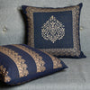 Cotton Cushion Covers (Set of 2)- Mughal Gold Royal Blue
