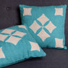 Handcrafted Patchwork Cushion Covers (set of 2) - Turquoise