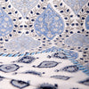 Cotton AC Dohar Single - Hand Block Blue & Grey Running Floral