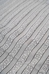 Pure Cotton Fabric - Grey Stripes in Block Print (1 mtr length)